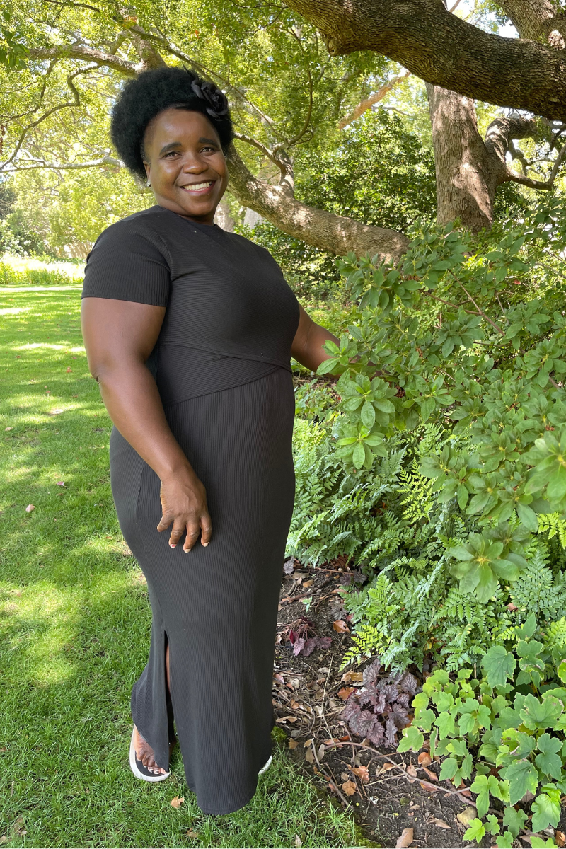 Alexis Dress Ribbed | Black