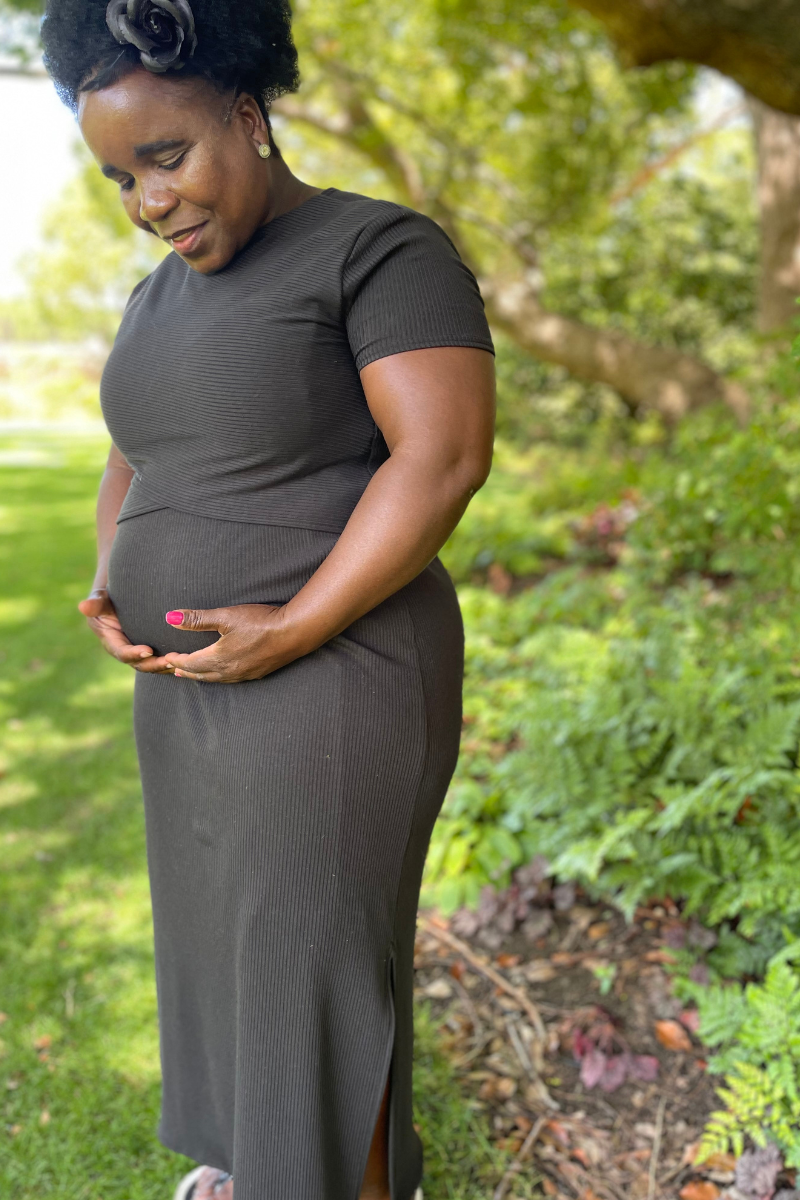Alexis Dress Ribbed | Black