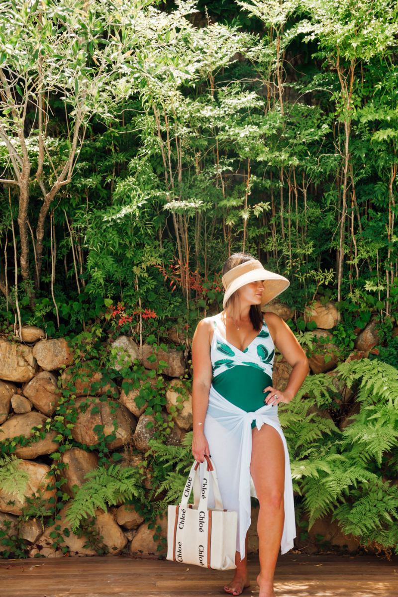 Lily | Criss Cross Green Leaf | One Piece