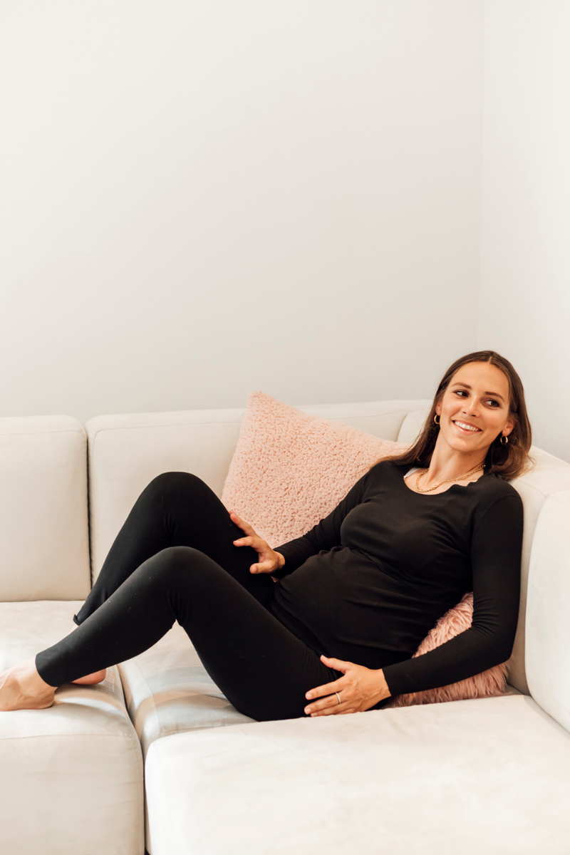 Loungewear Long Tee and Pants | Midnight Black