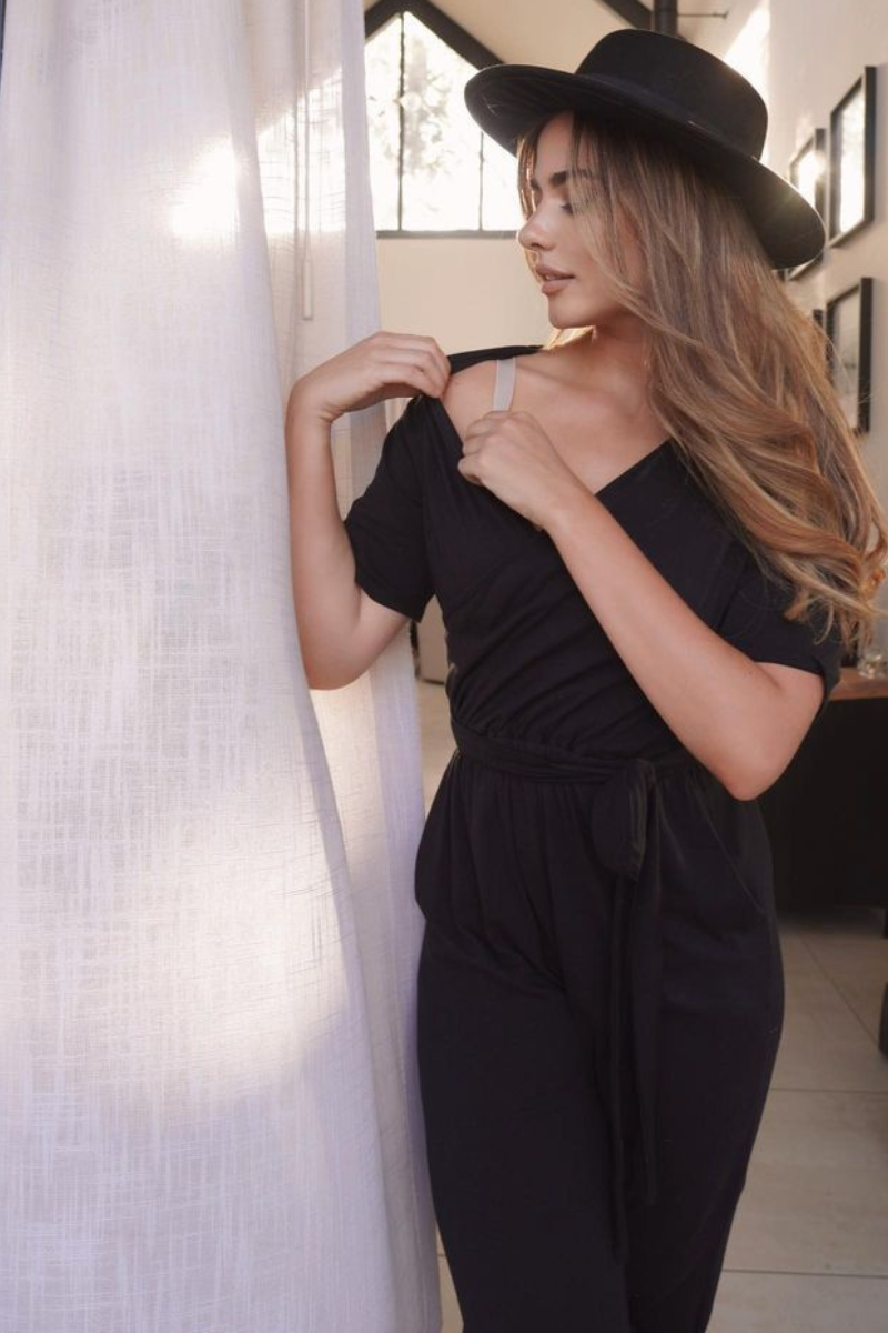 Cotton Jumpsuit | Black