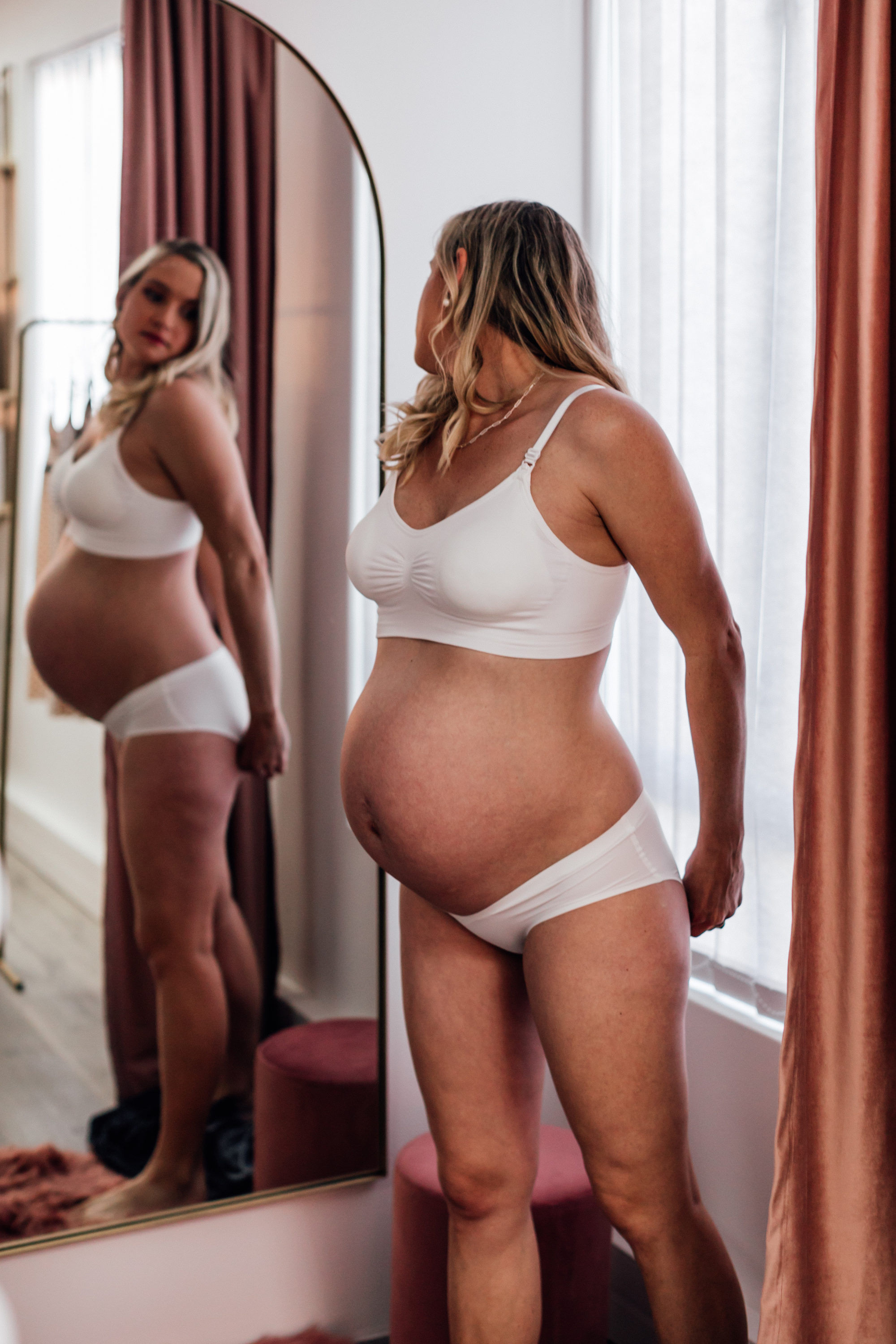 Intimate Maternity U-Shape Under Belly Panty | White