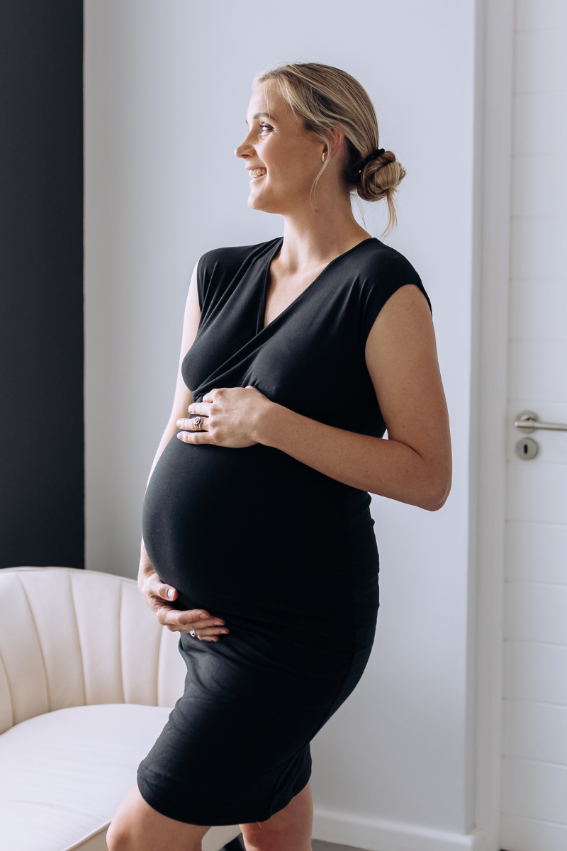 Cross Over Dress | Black