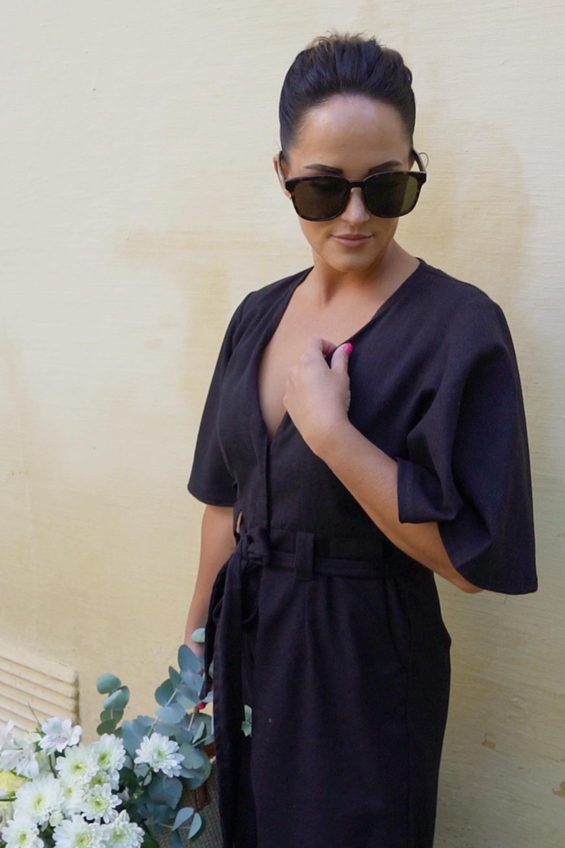 Linen Jumpsuit | Black