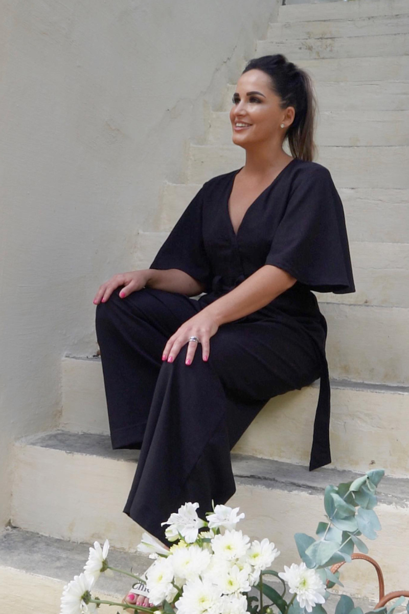 Linen Jumpsuit | Black