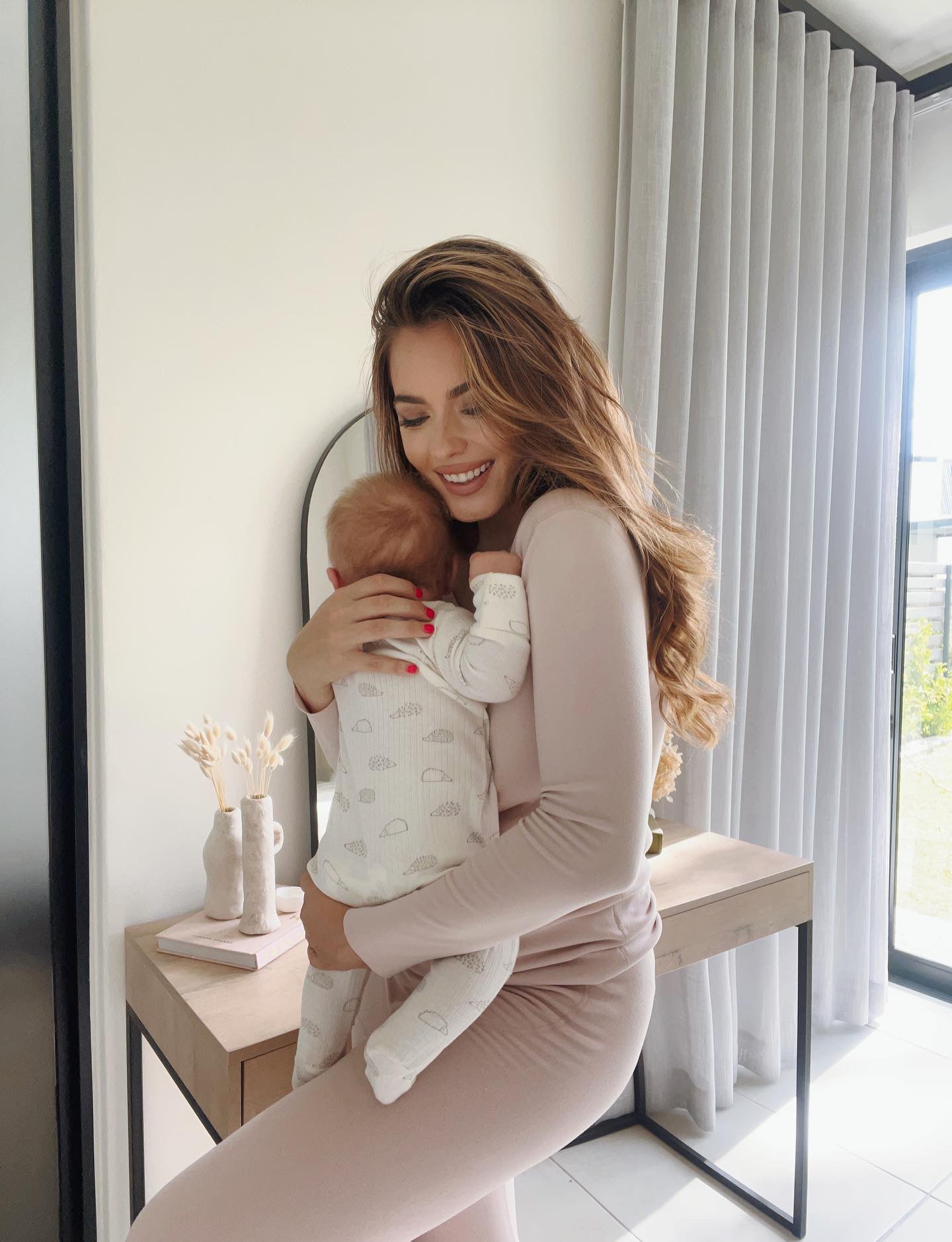 Loungewear Long Tee and Pants | Dusty Pink