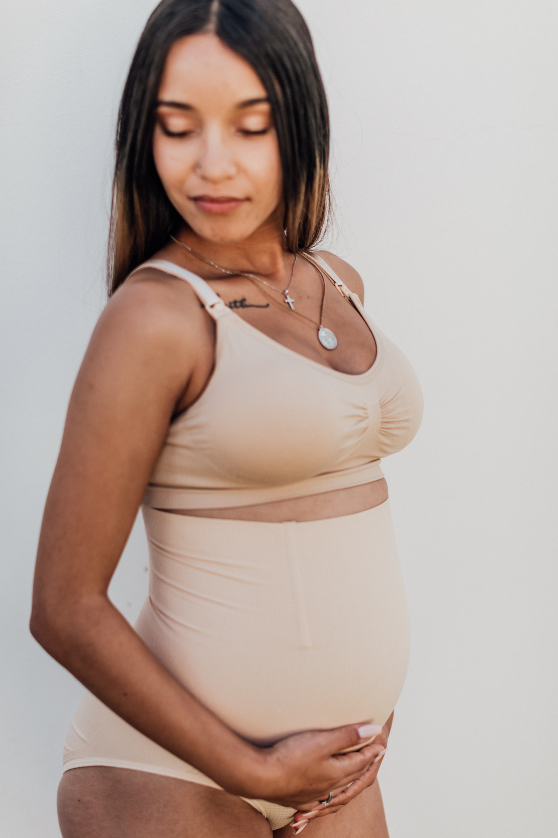 High Waisted Tummy Tucker Maternity Panty | Nude