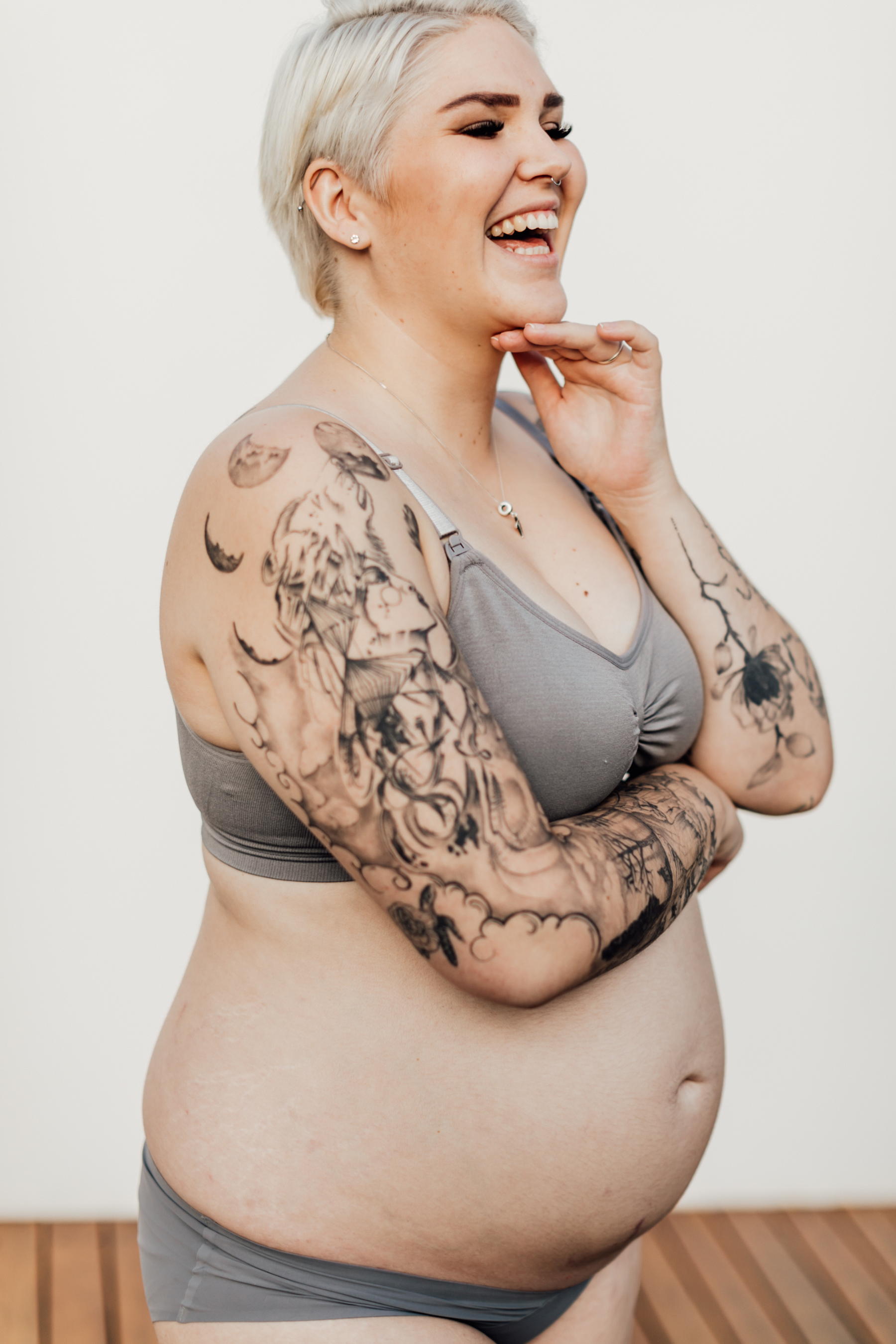 Intimate Maternity U-Shape Under Belly Panty | Grey