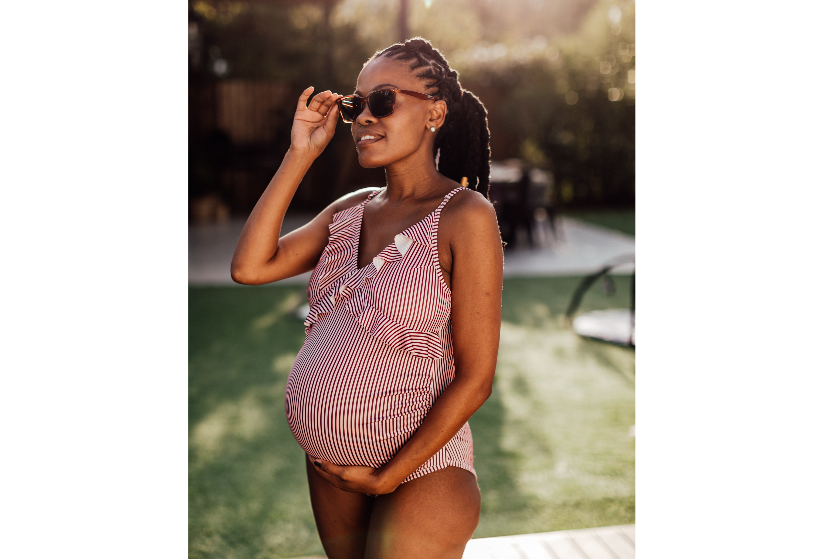 Nancy | Stripe frill | Pink | One Piece