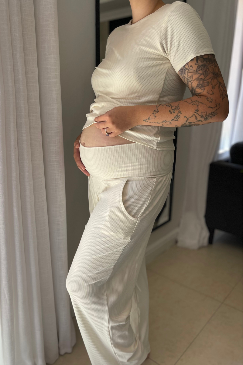 Betty Bottom Ribbed | Cream