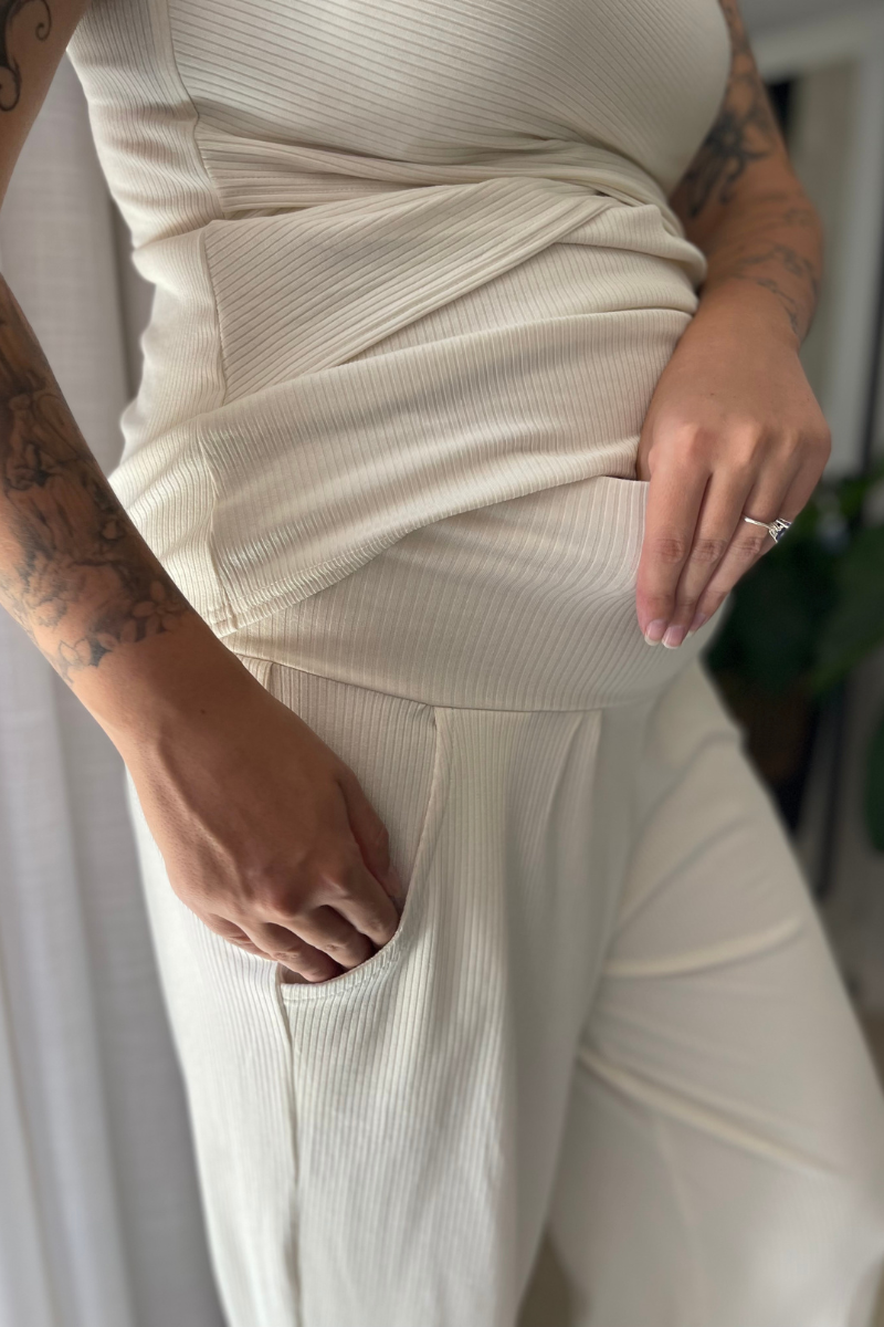 Betty Bottom Ribbed | Cream