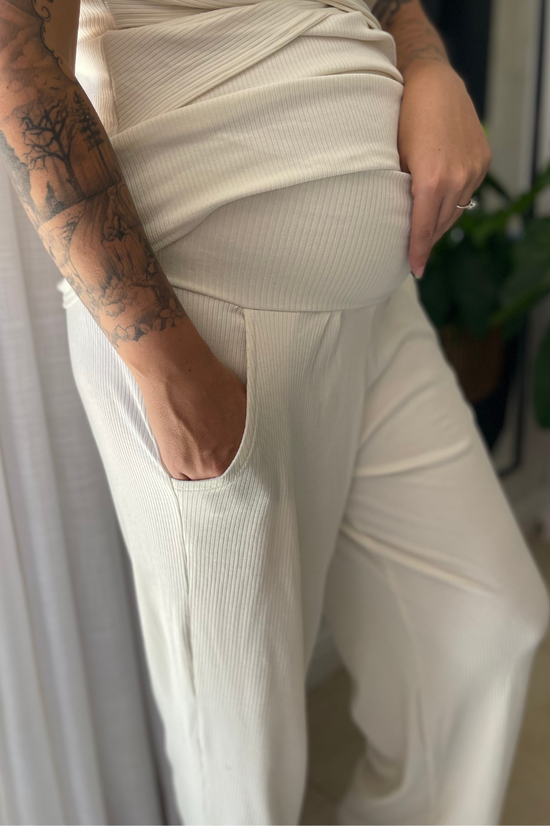 Betty Bottom Ribbed | Cream