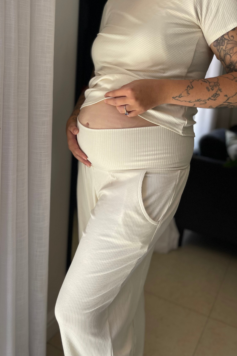 Betty Bottom Ribbed | Cream