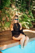 Amber | Elegant Mesh Bust | Black | One Piece