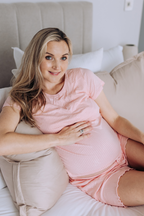 Loungewear Tee and Shorts | Cotton Candy Pink