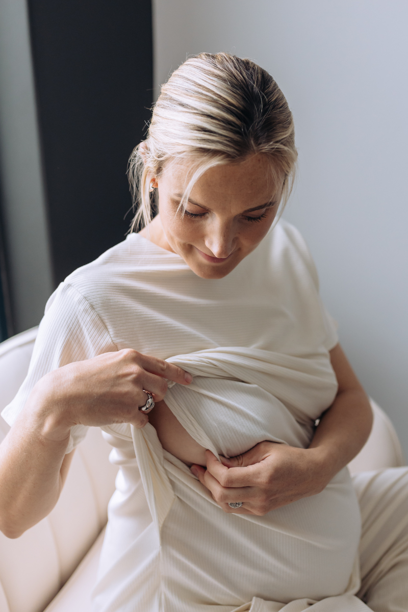 Adeline Top Ribbed | Cream