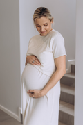 Alexis Dress Ribbed | Pebble