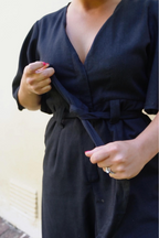 Linen Jumpsuit | Black