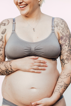 Kirsti Seamless Super Stretch Nursing Bra | Grey