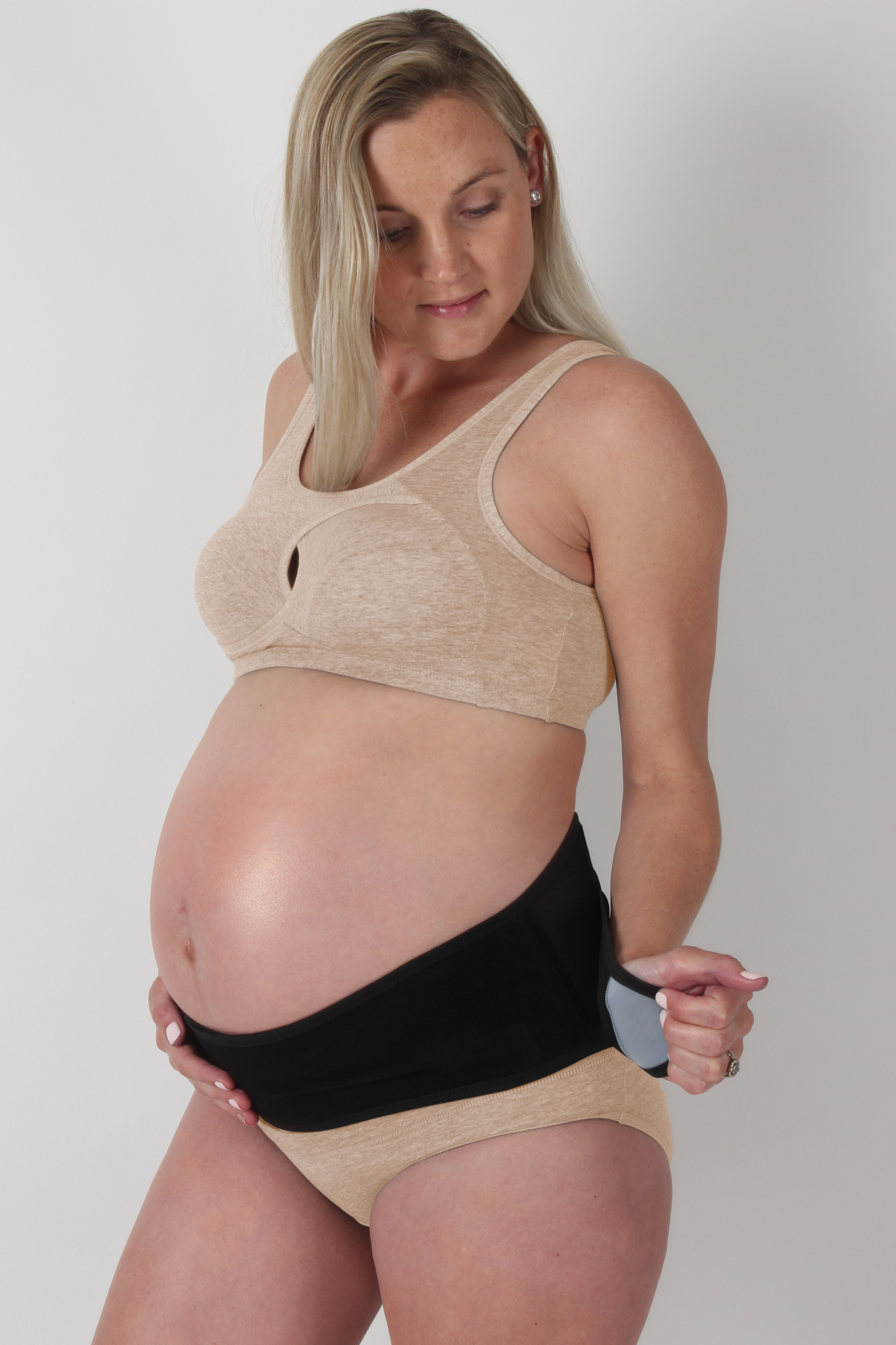 Kaitlyn Anti Sag Sports Bra and Panty Set   |   Nude
