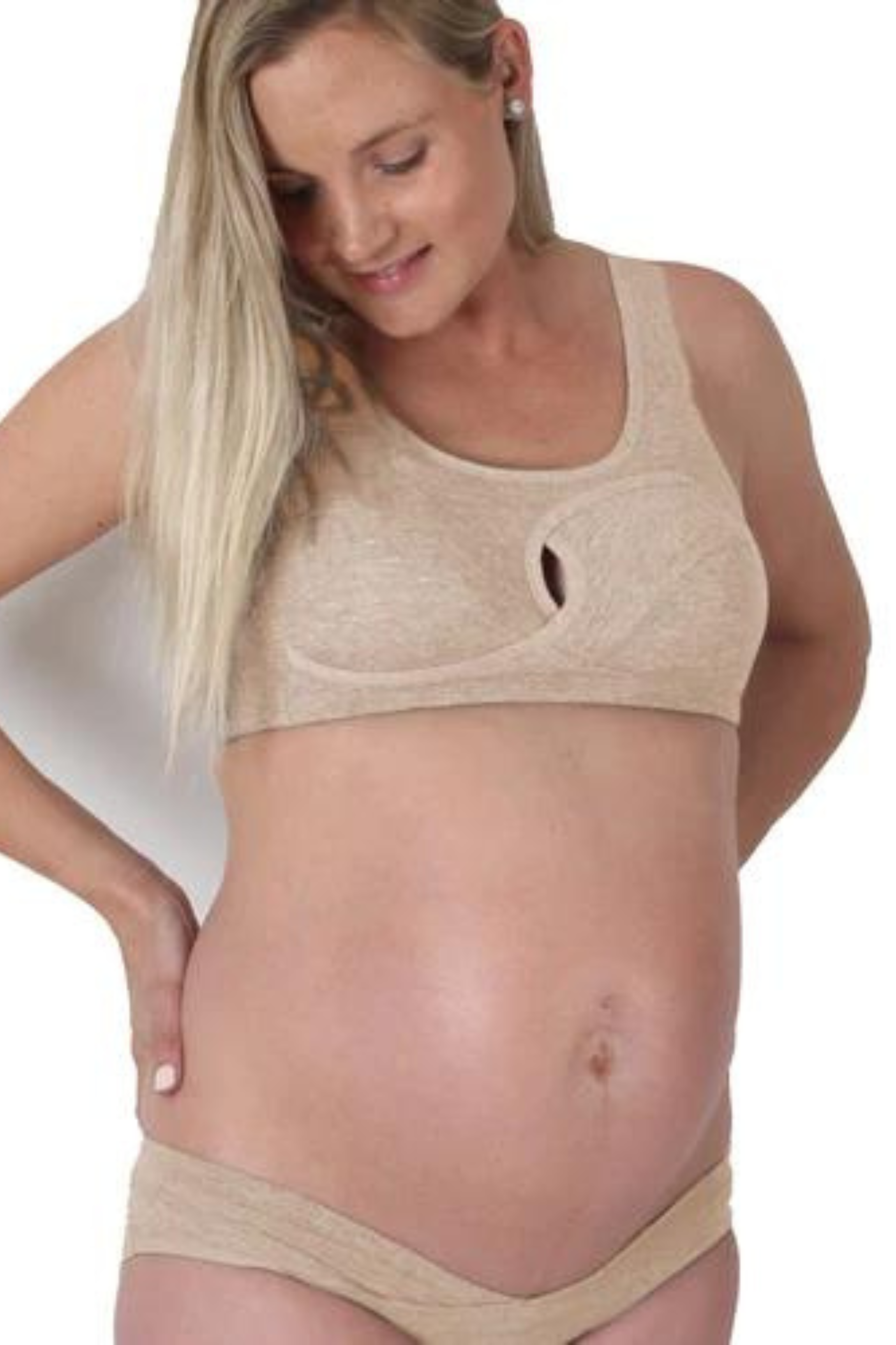 Kaitlyn Anti Sag Sports Bra and Panty Set   |   Nude