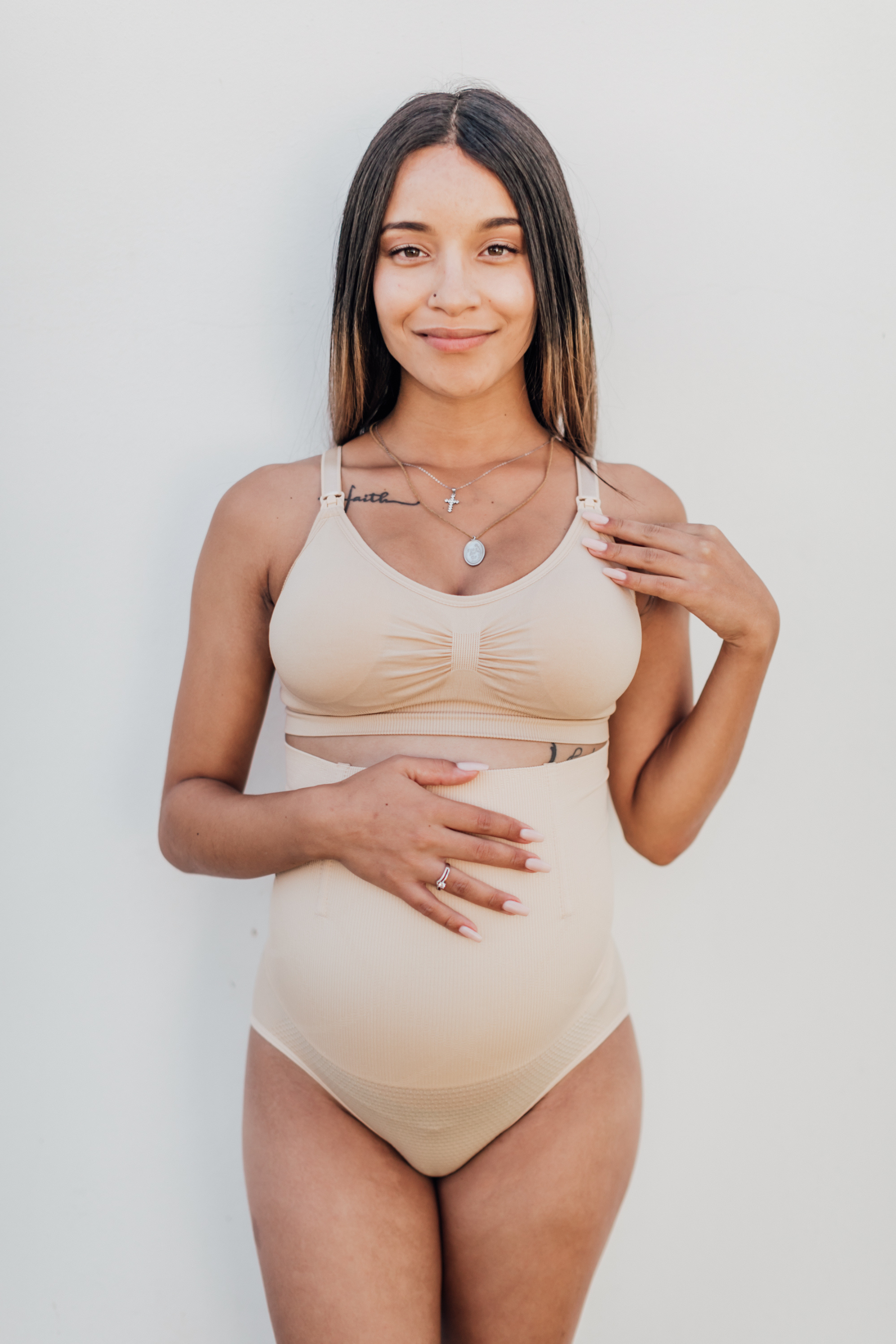 High Waisted Tummy Tucker Maternity Panty | Nude