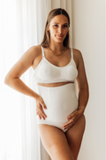 High Waisted Tummy Tucker Maternity Panty | White
