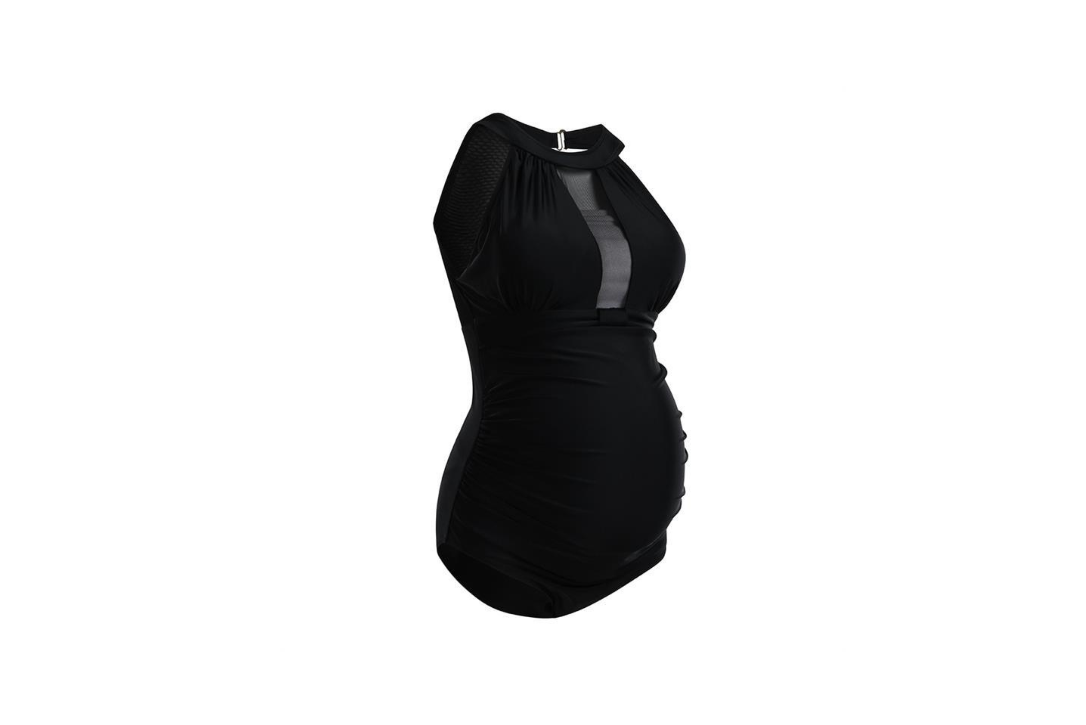 Amber | Elegant Mesh Bust | Black | One Piece