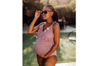 Nancy | Stripe frill | Pink | One Piece